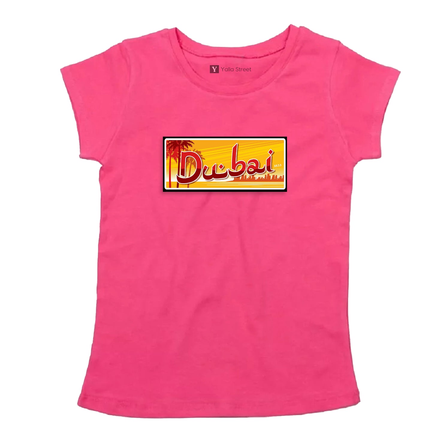 Dubai Plate Style” Women’s T-Shirt – Retro License Design 100% Cotton