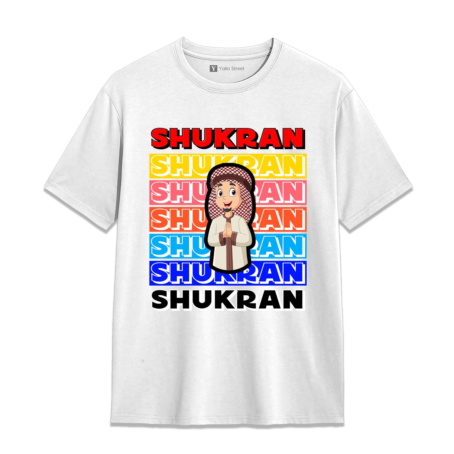 Shukran Arabic Thank You T-Shirt – Dubai Culture Graphic Tee | Yellow Streetwear Unisex T-Shirt