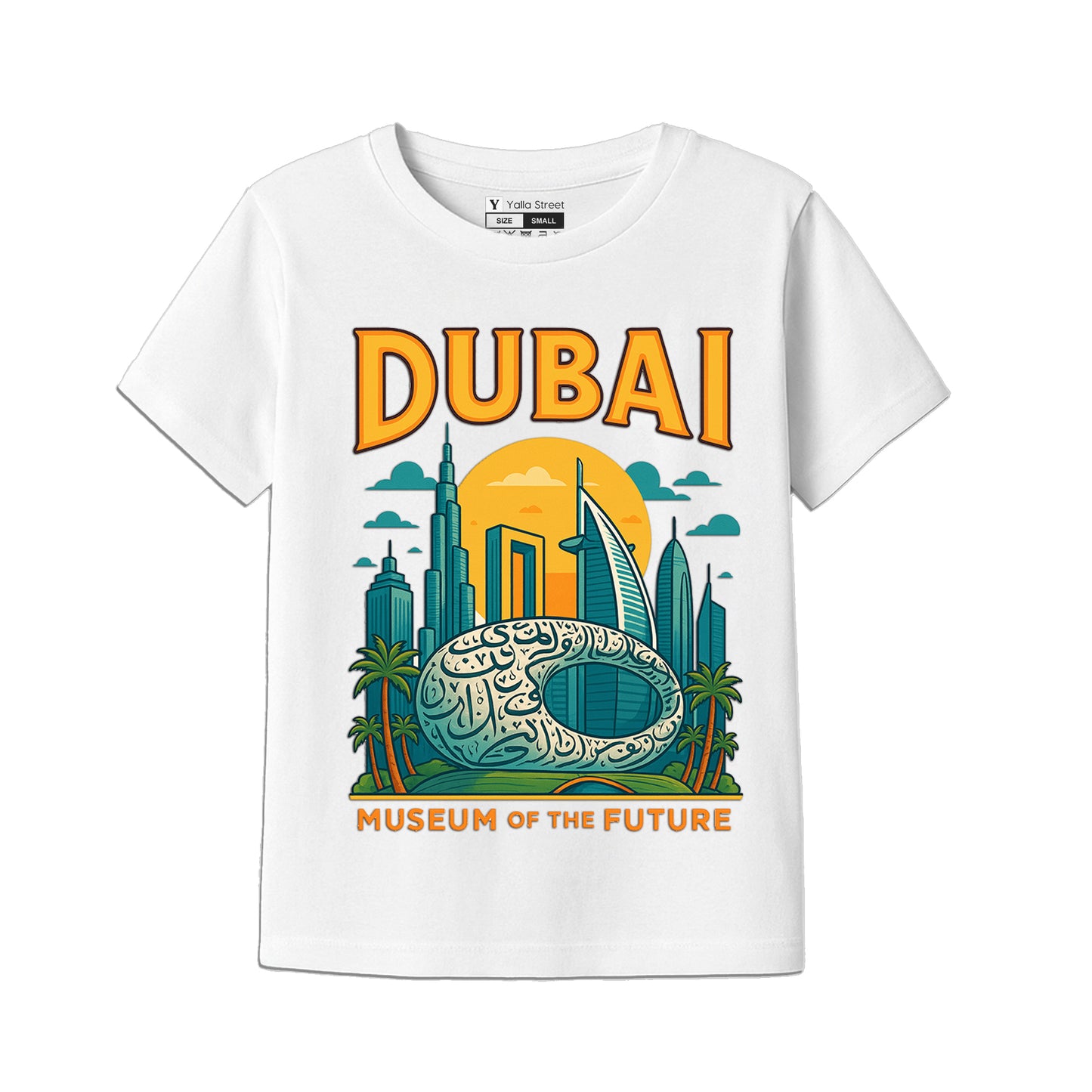 Dubai Museum of the Future Kids T-Shirt Skyline Tee Futuristic UAE Souvenir