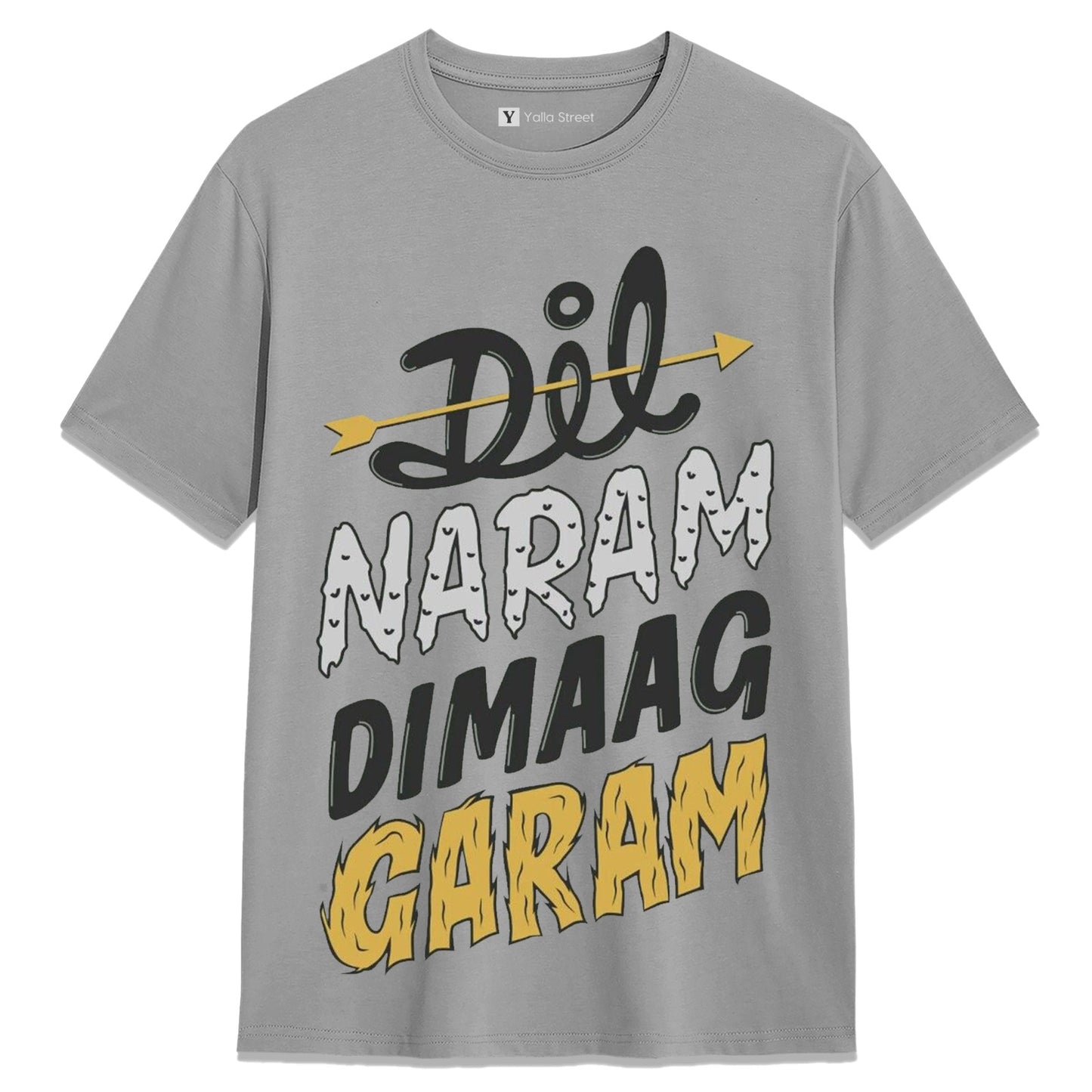 Dil Naram Dimaag Garam T-Shirt Indian Hindi streetwear with desi attitude