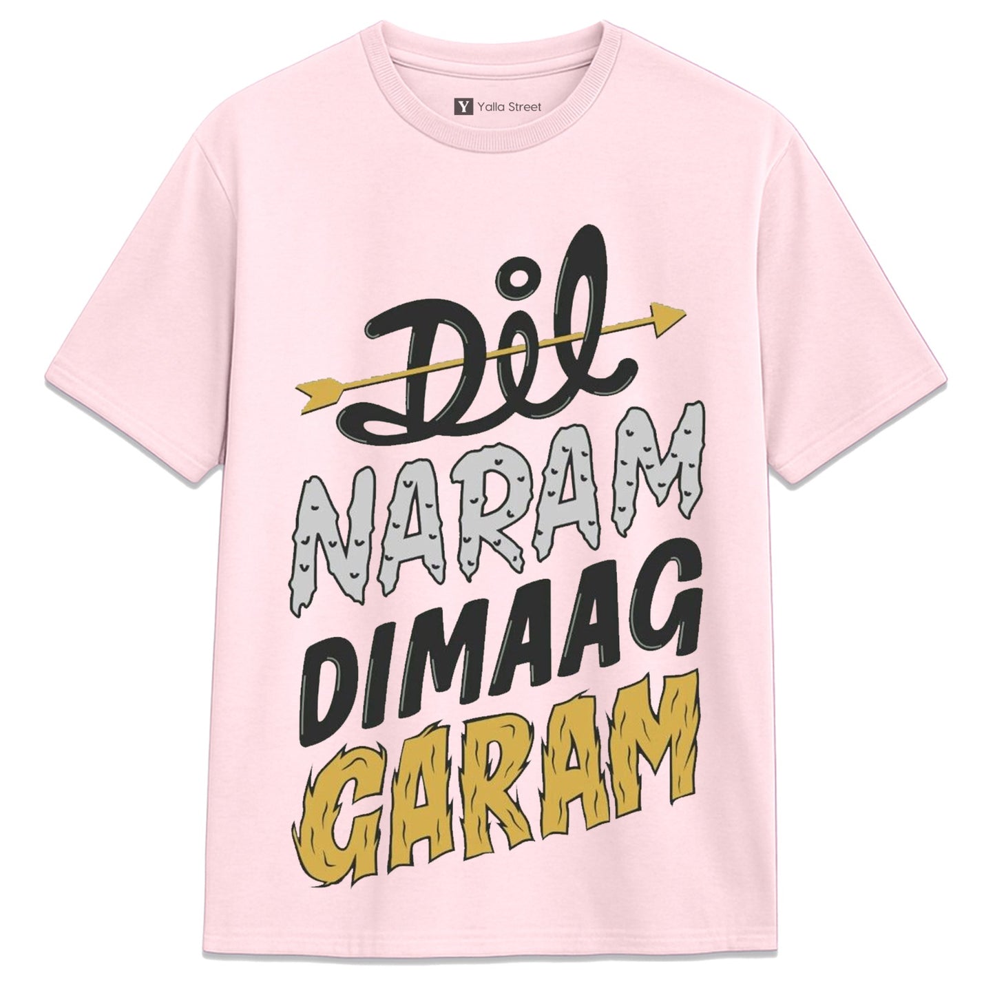 Dil Naram Dimaag Garam T-Shirt Indian Hindi streetwear with desi attitude