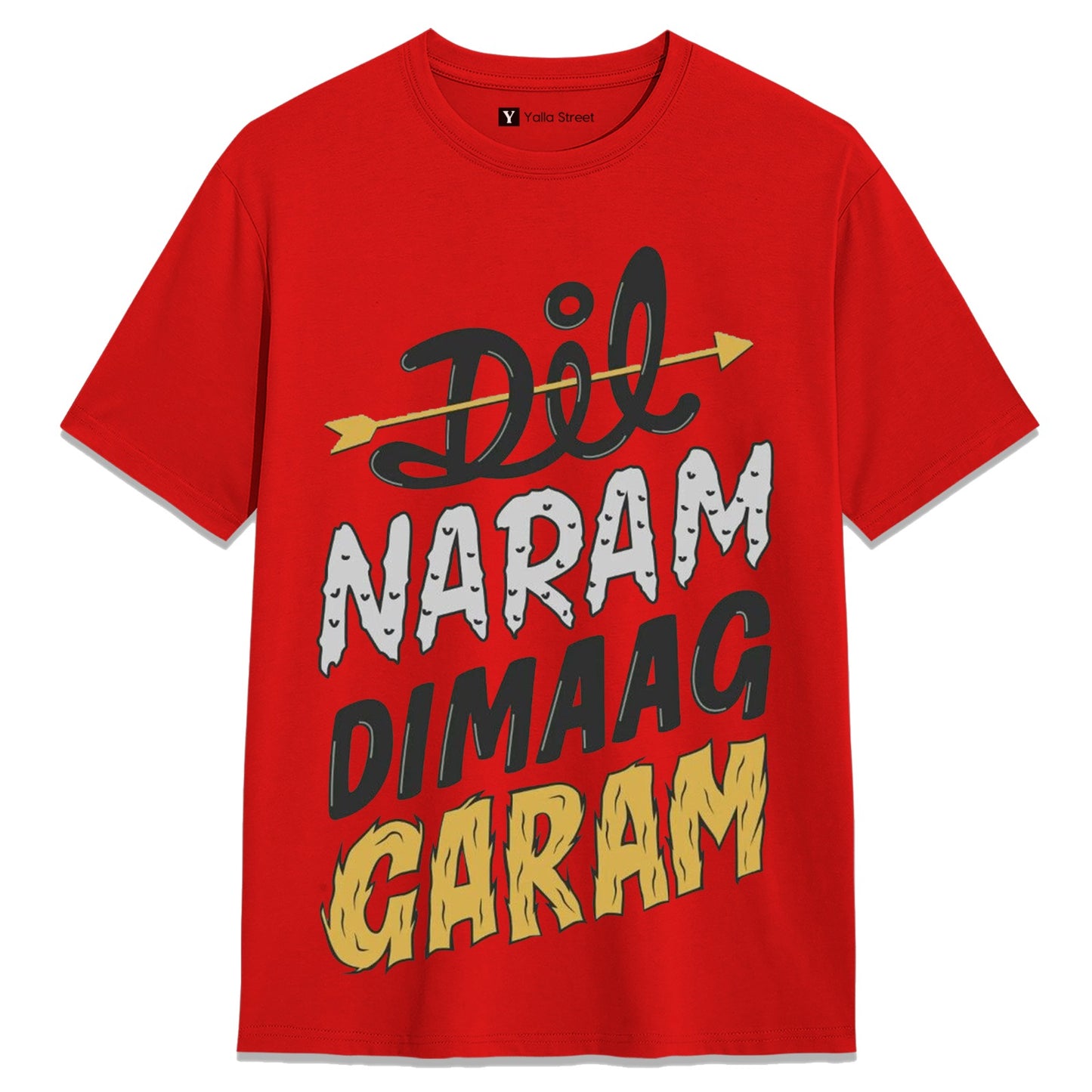 Dil Naram Dimaag Garam T-Shirt Indian Hindi streetwear with desi attitude