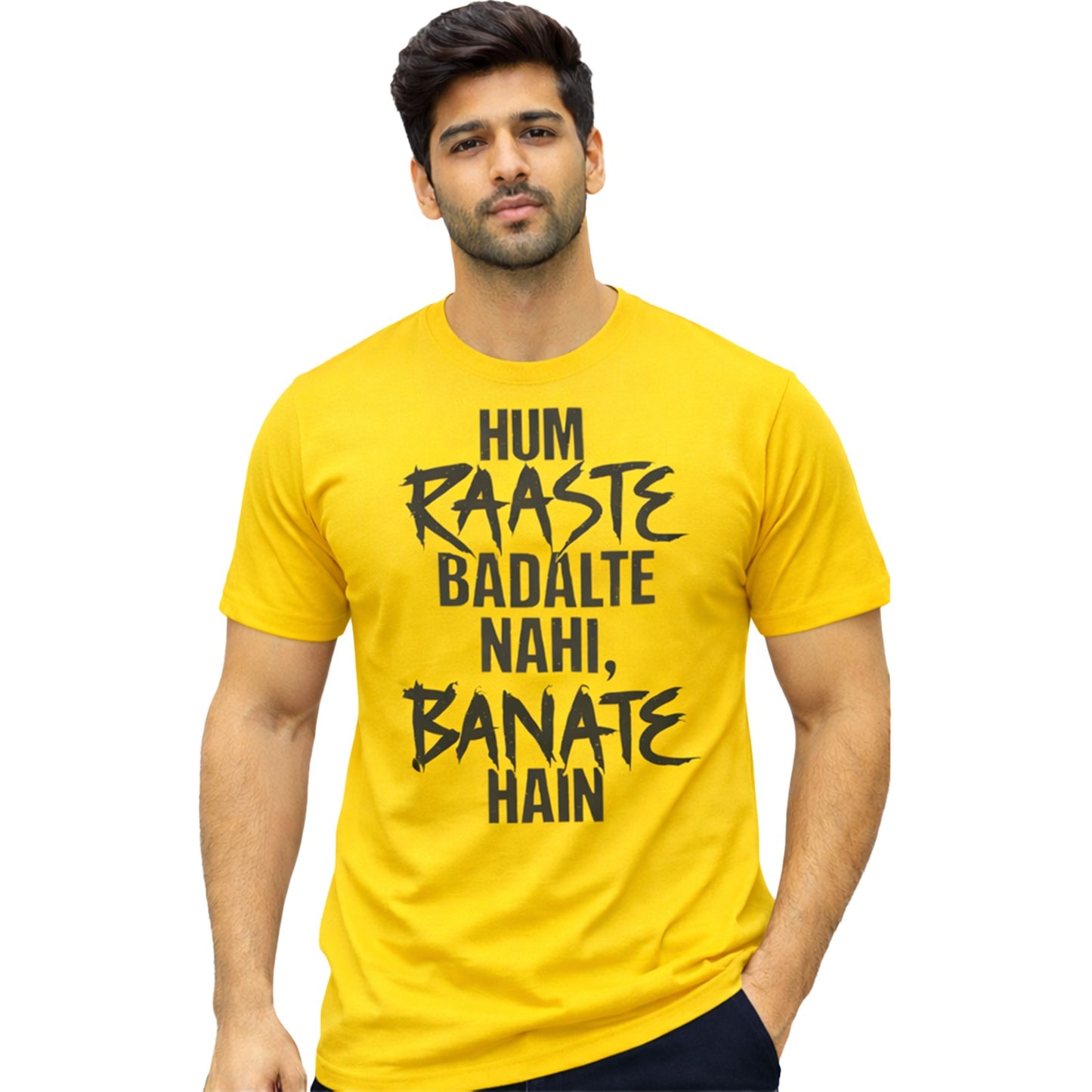 Hum Raaste Badalte Nahi, Banate Hain T-Shirt Indian Hindi streetwear with a fearless mindset