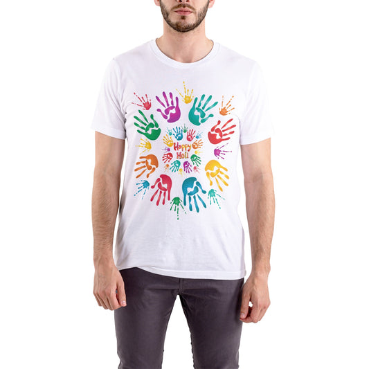 Happy Holi Color Handprint T-Shirt – Festival Special Men Tee | Yalla Street