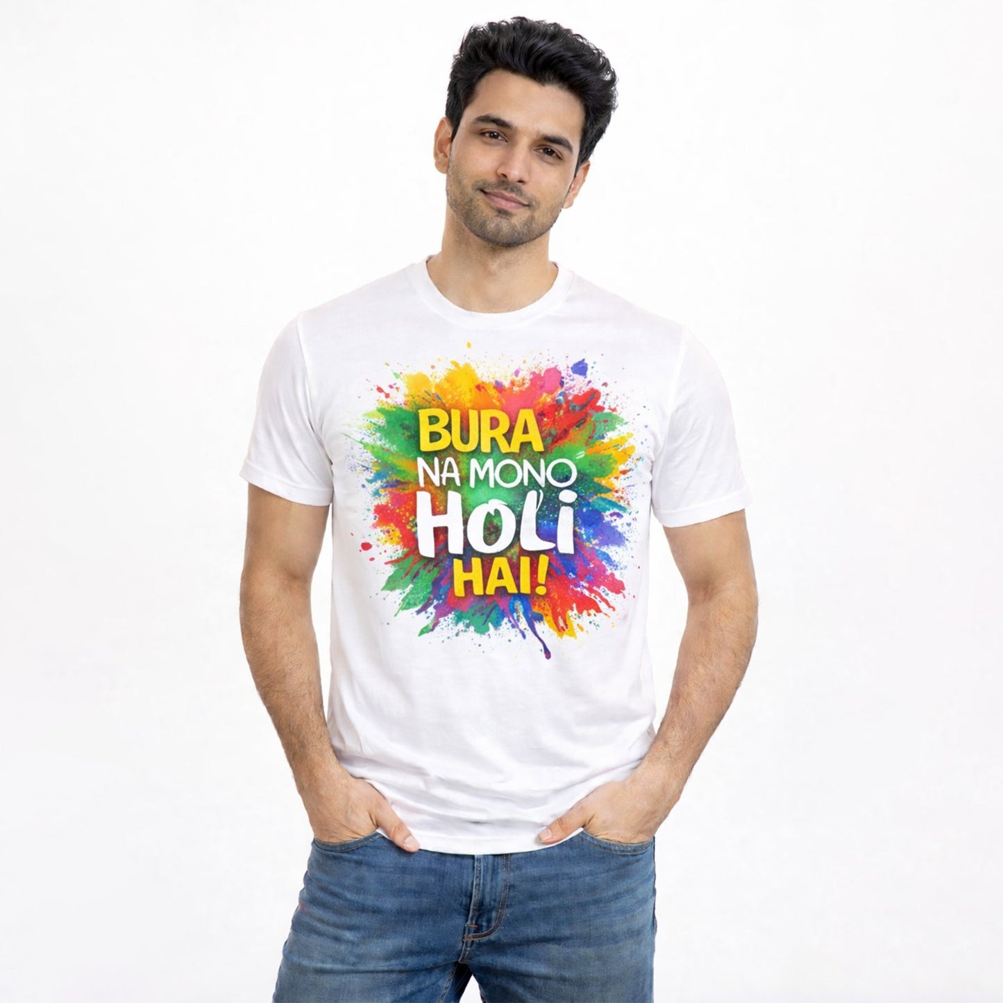 Bura Na Mano Holi Hai - Holi T-Shirt – Color Splash Festival Tee for Men's | Yalla Street