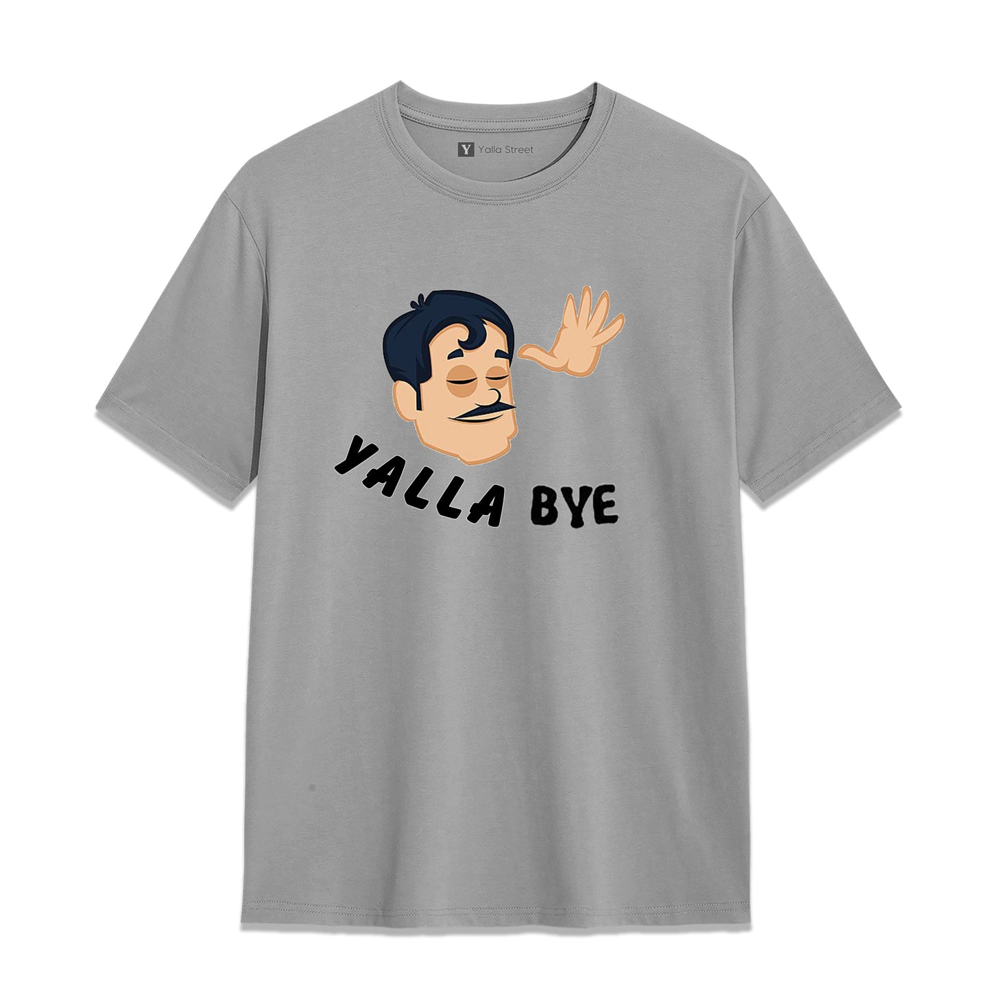 Yalla Bye Funny Arabic Phrase T-Shirt – Dubai Humor Graphic Tee | Black Cotton Unisex T-Shirt