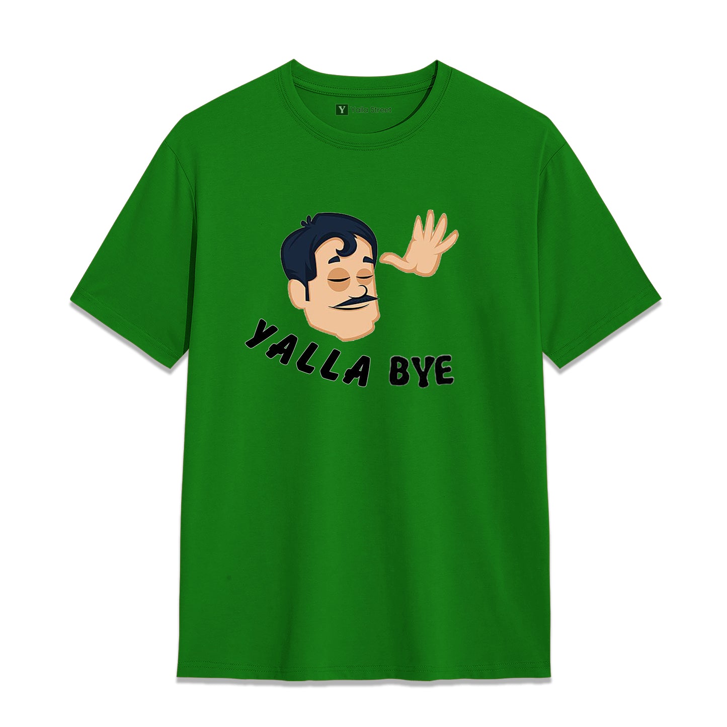 Yalla Bye Funny Arabic Phrase T-Shirt – Dubai Humor Graphic Tee | Black Cotton Unisex T-Shirt