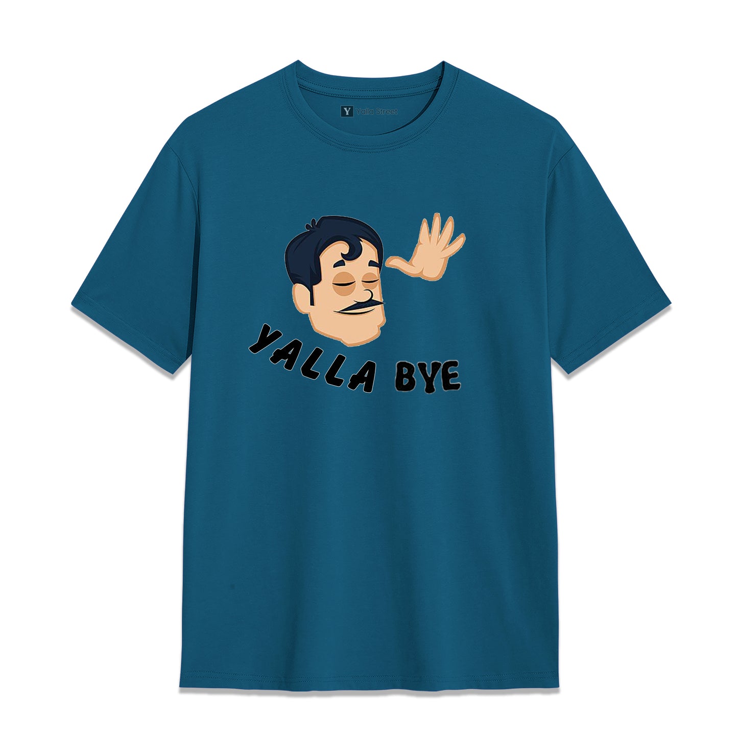 Yalla Bye Funny Arabic Phrase T-Shirt – Dubai Humor Graphic Tee | Black Cotton Unisex T-Shirt