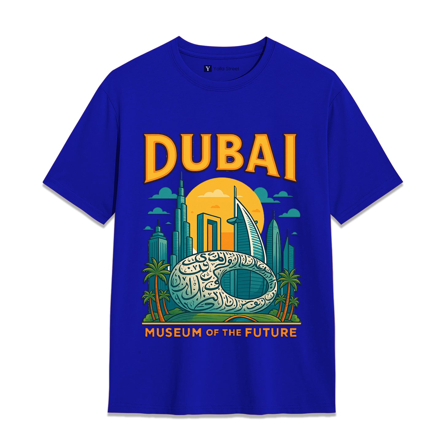 Dubai Skyline T-Shirt – Museum of the Future Graphic Tee 100% Cotton Unisex