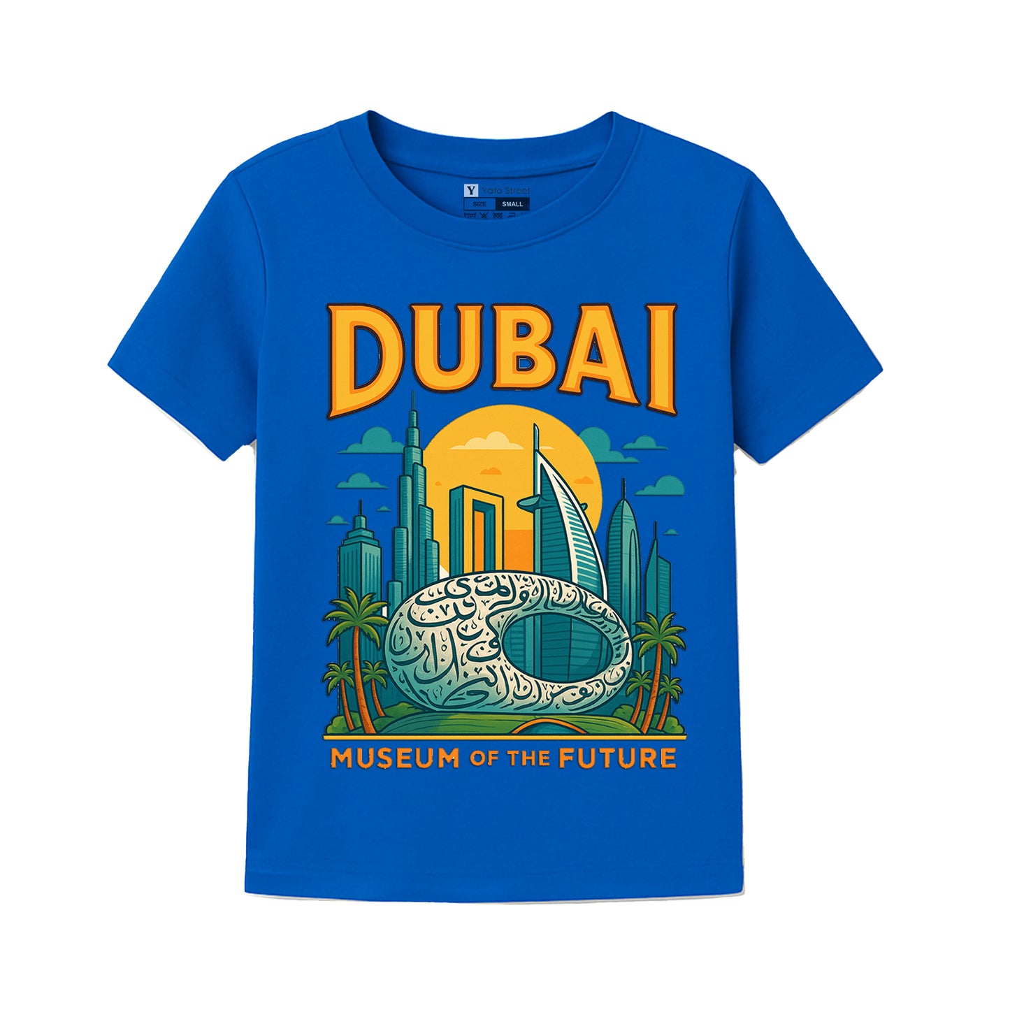 Dubai Museum of the Future Kids T-Shirt Skyline Tee Futuristic UAE Souvenir