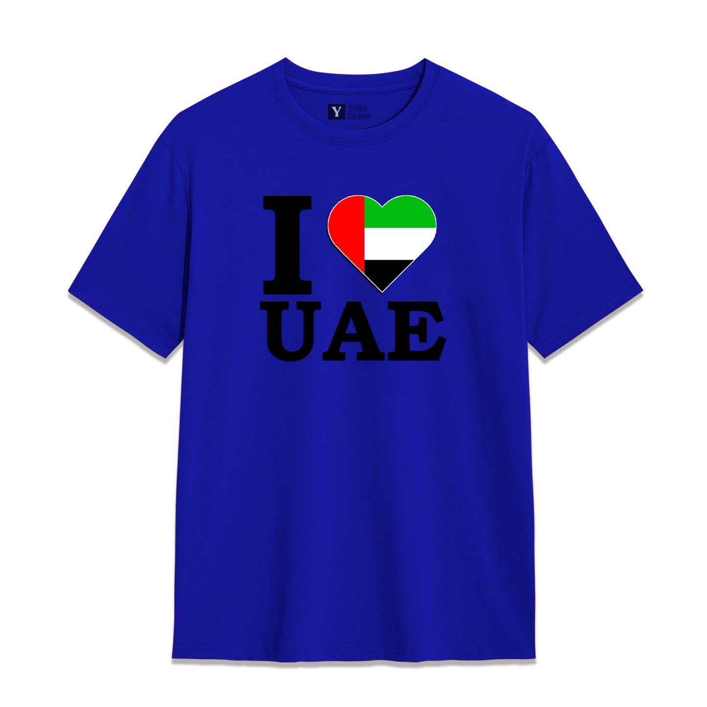 I LOVE UAE ❤️ T-Shirt 100% Cotton UAE Flag Heart Design National Pride Apparel