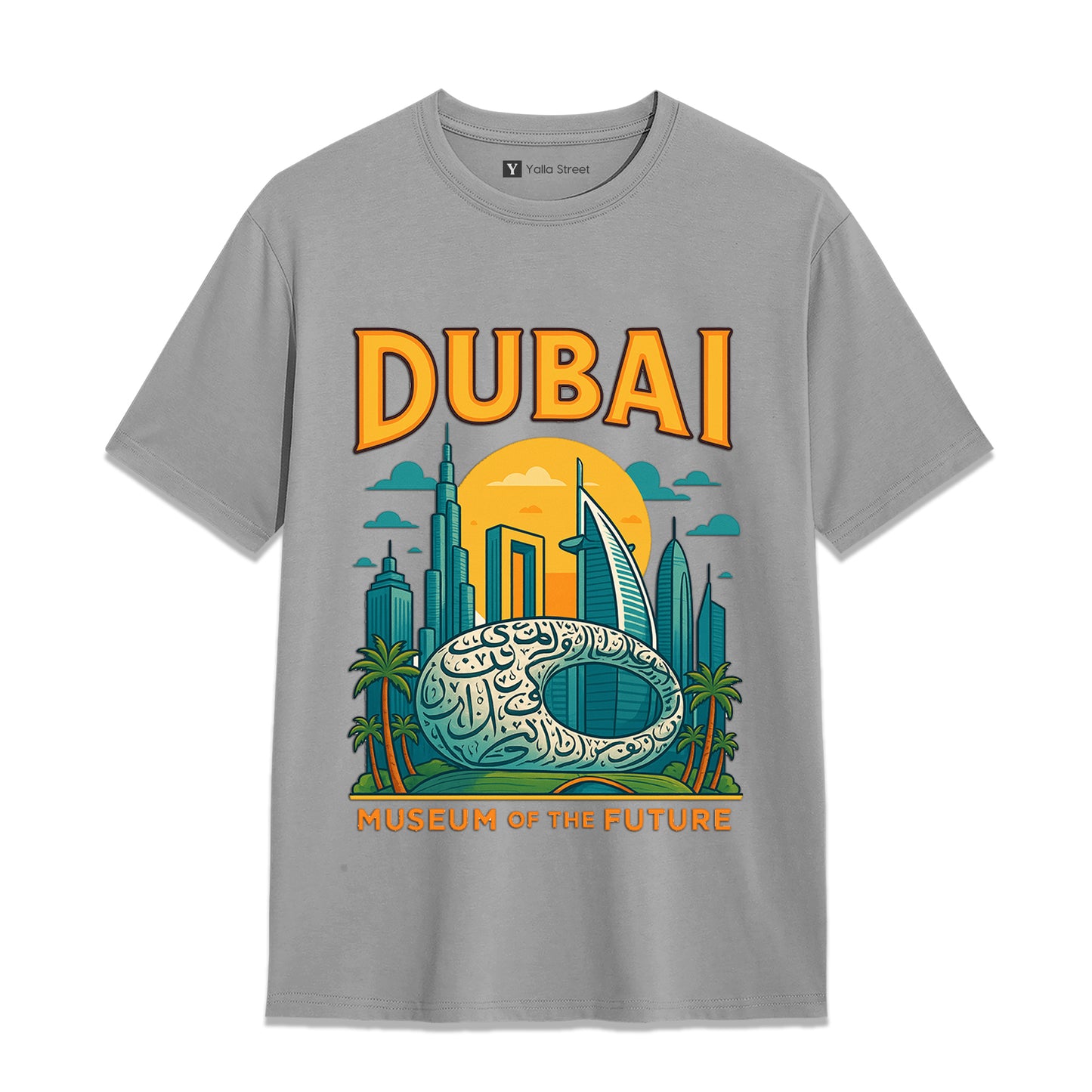 Dubai Skyline T-Shirt – Museum of the Future Graphic Tee 100% Cotton Unisex