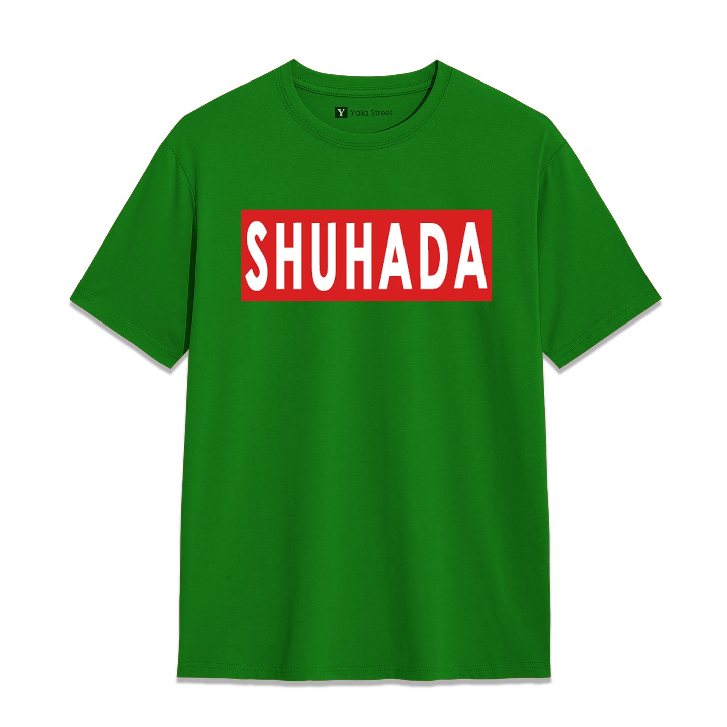 Shuhada Statement T-Shirt – Bold Typography Streetwear Tee | Green Graphic Unisex T-Shirt