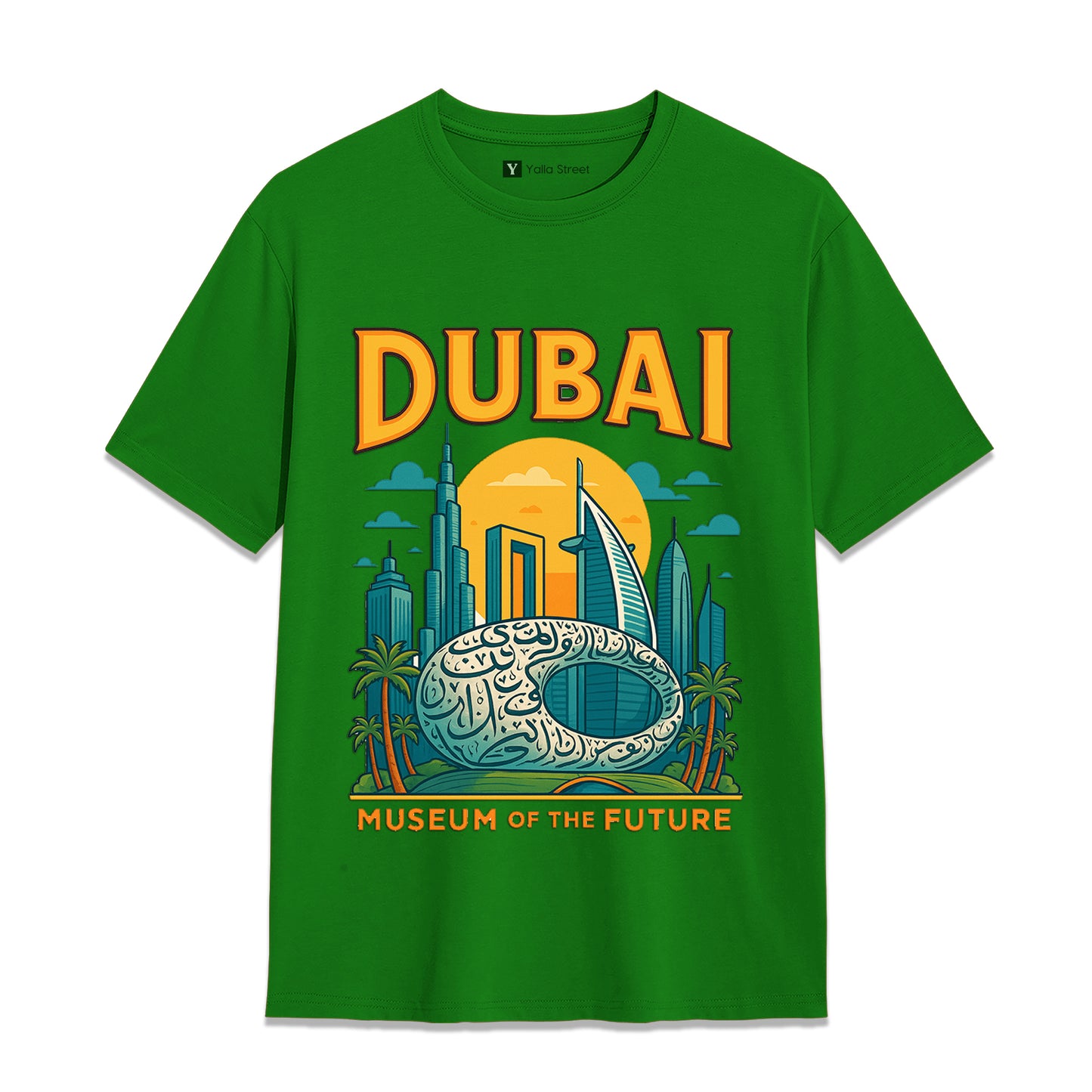 Dubai Skyline T-Shirt – Museum of the Future Graphic Tee 100% Cotton Unisex