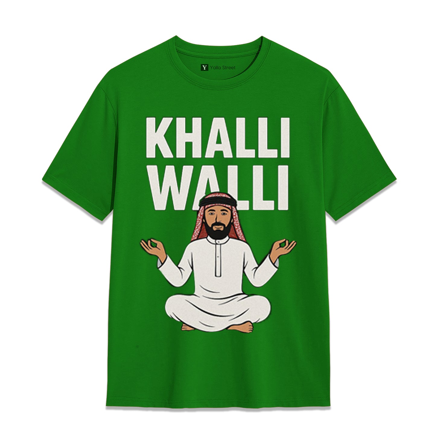 Khalli Walli Arabic Humor T-Shirt – Funny Middle Eastern Slang Tee | Blue Graphic Unisex T-Shirt