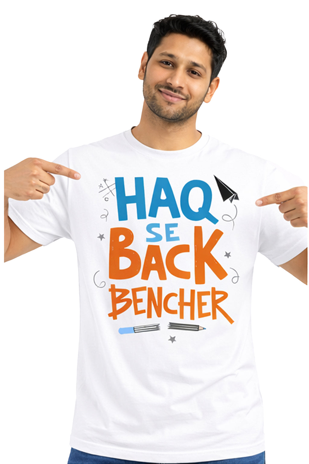 Haq Se Back Bencher Royal Blue Graphic Unisex T-Shirt