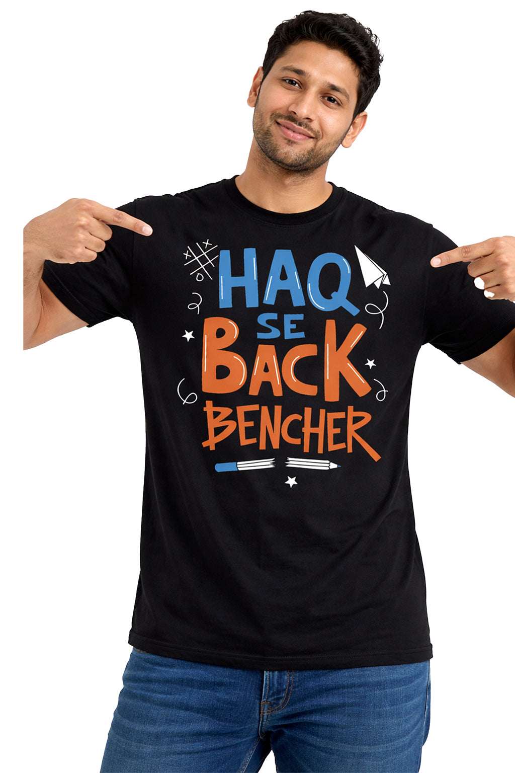 Haq Se Back Bencher Royal Blue Graphic Unisex T-Shirt