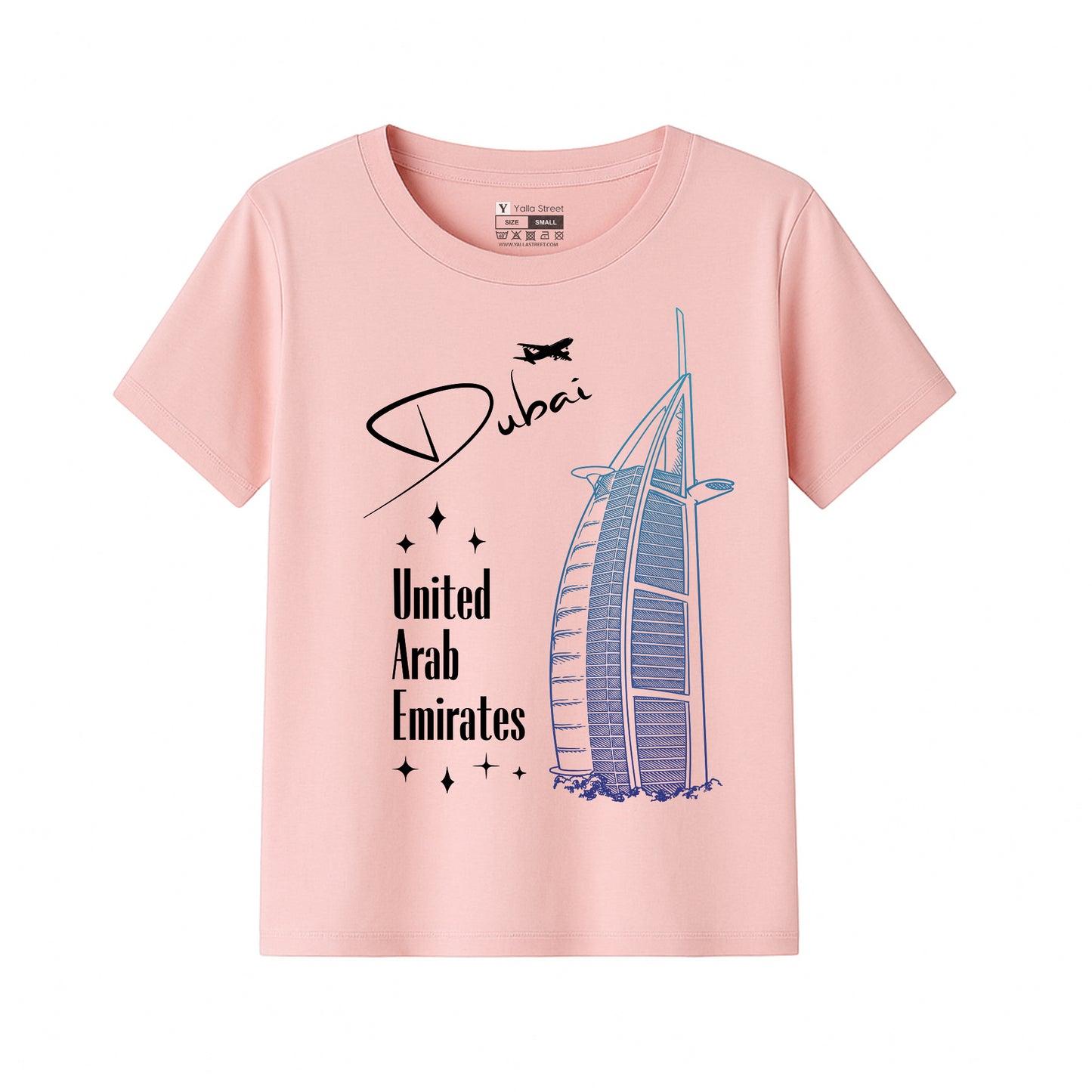 Kids Dubai T-Shirt – Burj Al Arab & UAE Flag Design