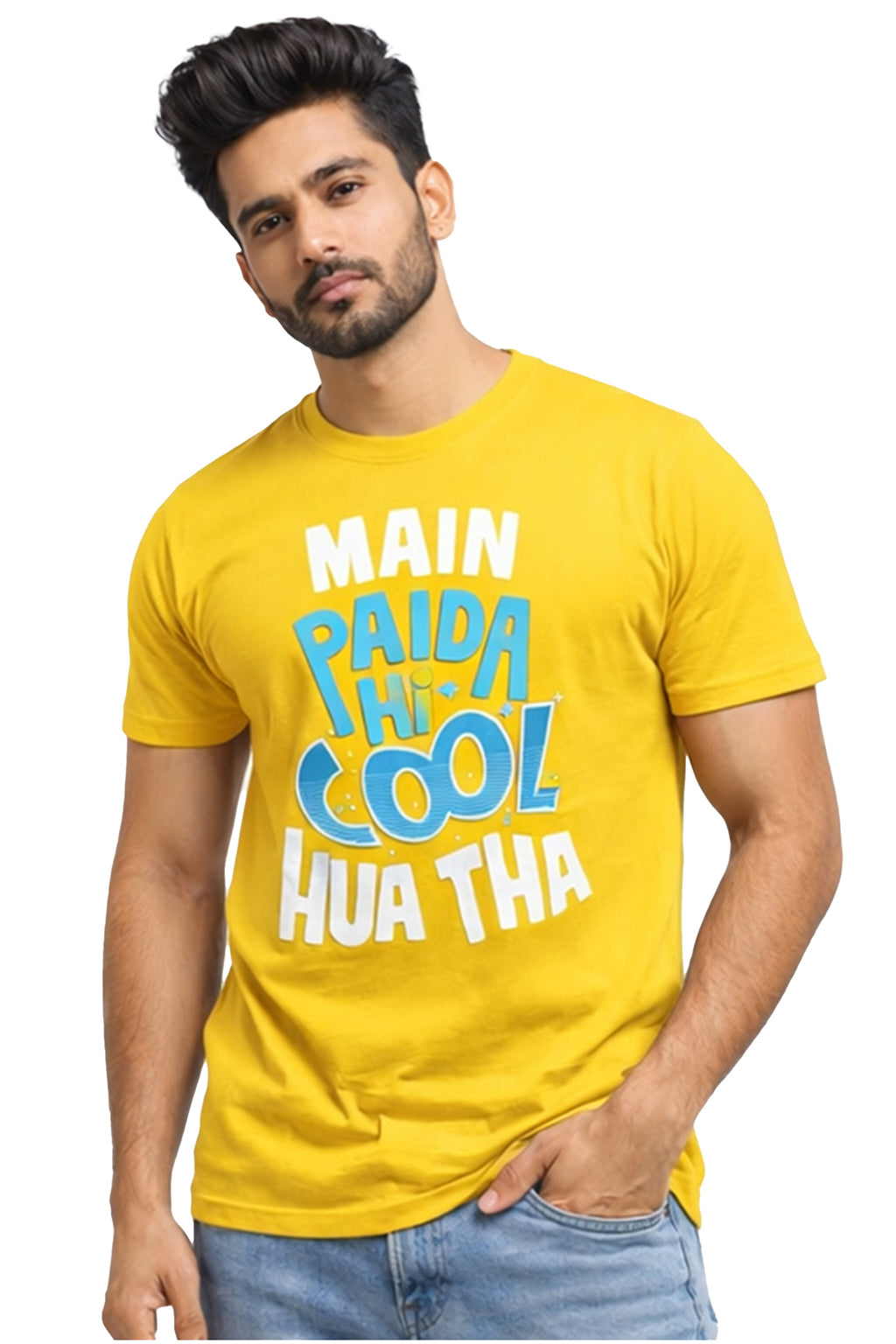 Main Paida Hi Cool Hua Tha Yellow Graphic Unisex T-Shirt