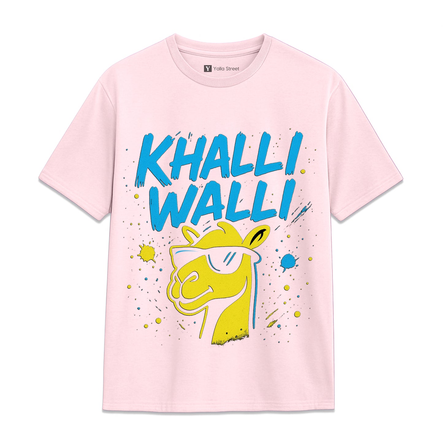 Khalli Walli Camel Graphic T-Shirt – Funny Dubai Slang Tee | Grey Streetwear Unisex T-Shirt