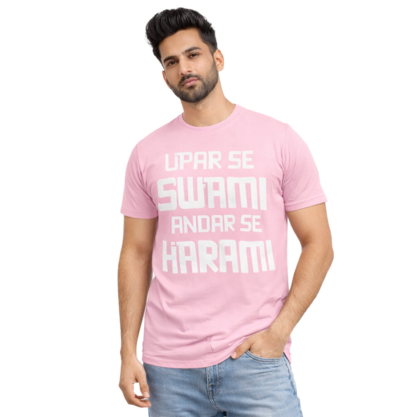 Upar Se Swami Andar Se Harami Funny Hindi Quote Unisex T-Shirt – Bold Humor Graphic Tee