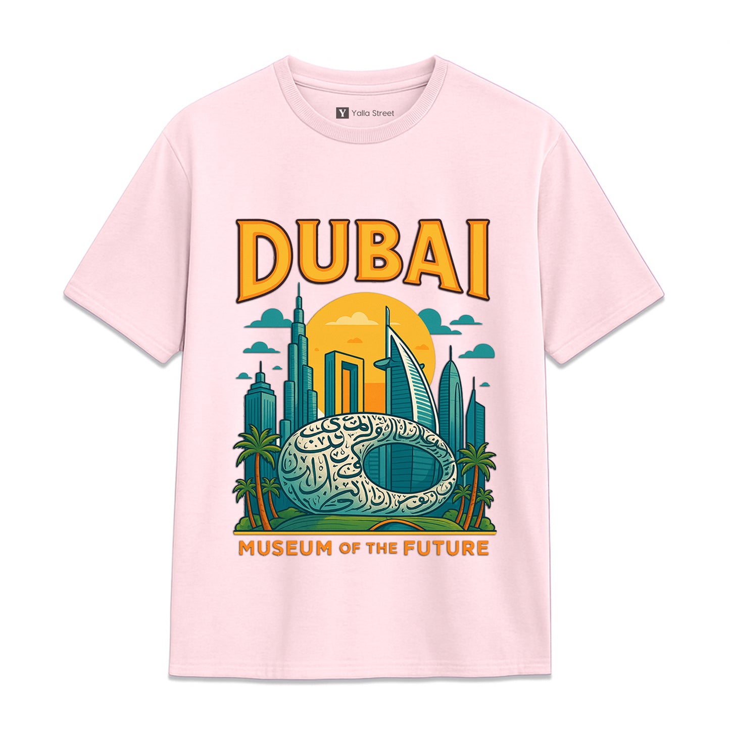 Dubai Skyline T-Shirt – Museum of the Future Graphic Tee 100% Cotton Unisex