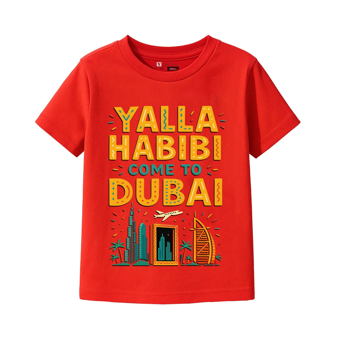 Kids Dubai T-Shirt – "Yalla Habibi Come to Dubai"