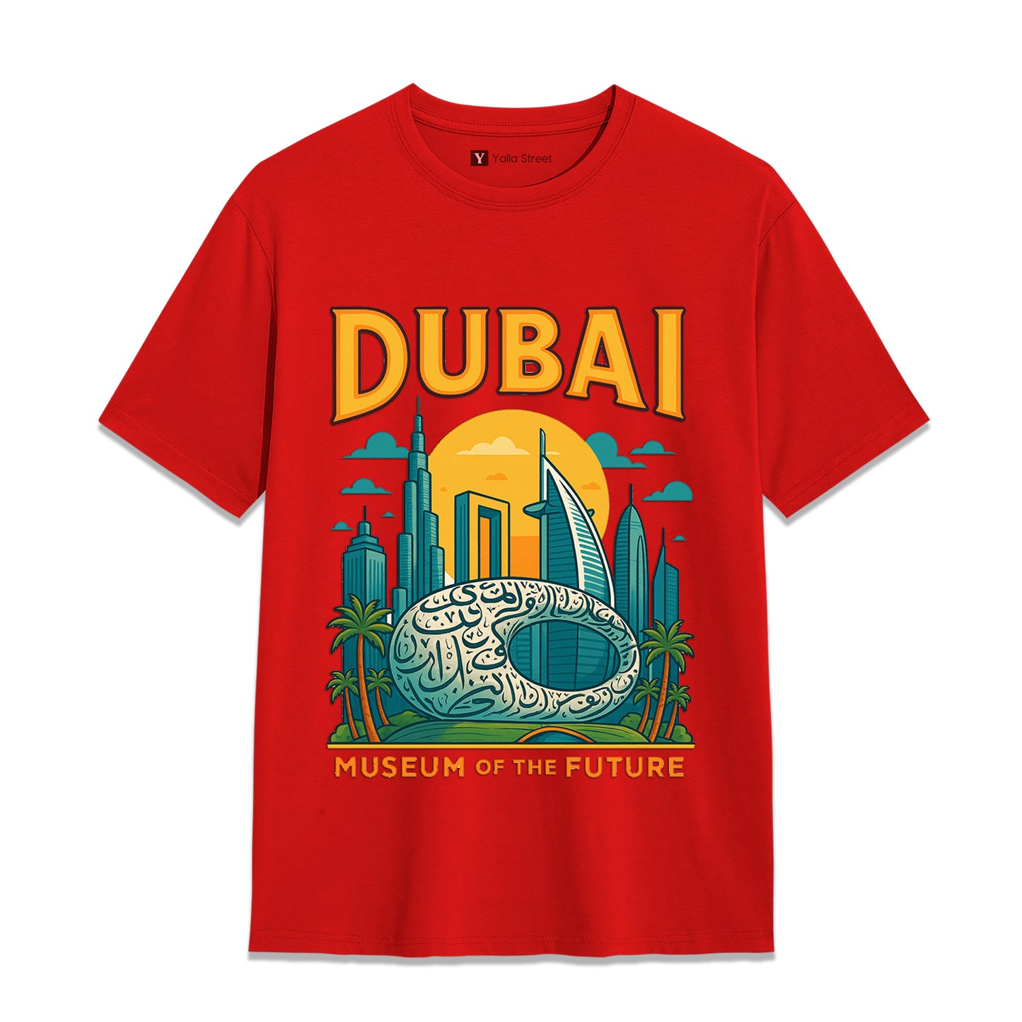 Dubai Skyline T-Shirt – Museum of the Future Graphic Tee 100% Cotton Unisex