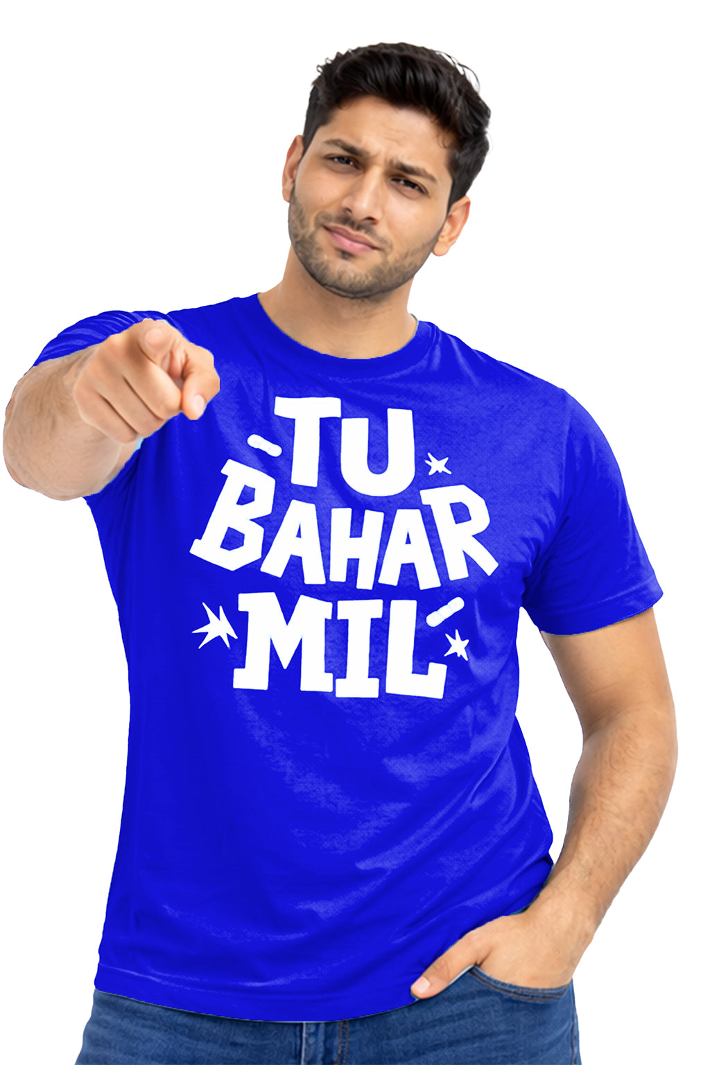 Tu Bahar Mil – Bold Attitude Graphic Unisex T-Shirt | Black | Yalla Street