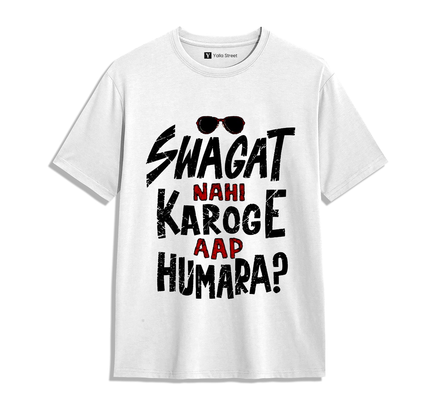 Swagat Nahi Karoge Aap Humara? – Funny Bollywood Dialogue Unisex T-Shirt | Pink | Yalla Street