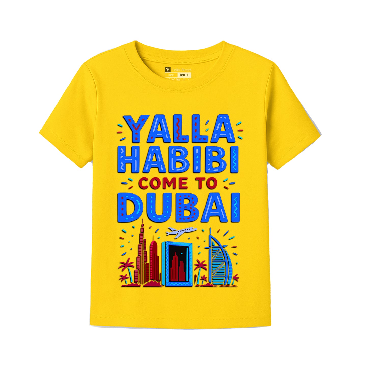 Kids Dubai T-Shirt – "Yalla Habibi Come to Dubai"
