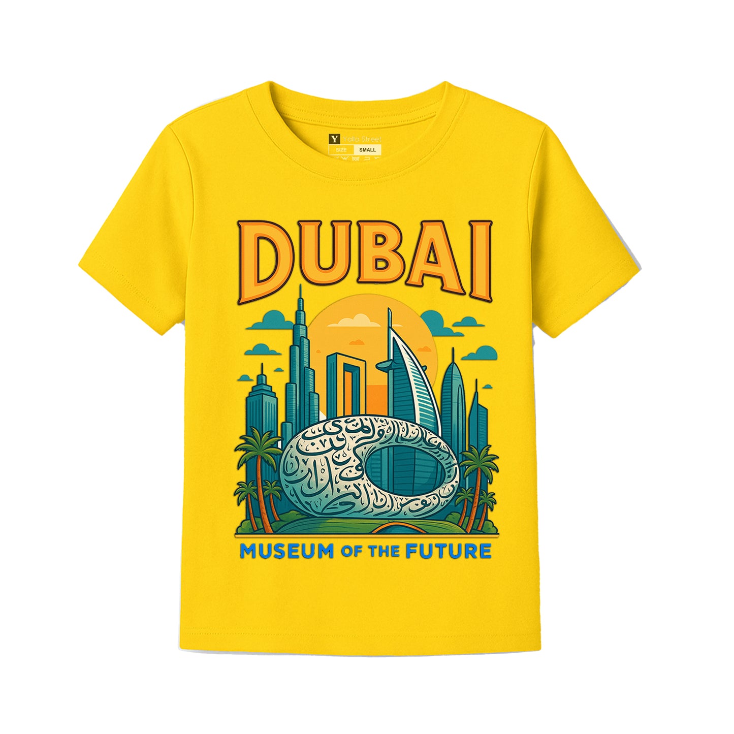 Dubai Museum of the Future Kids T-Shirt Skyline Tee Futuristic UAE Souvenir