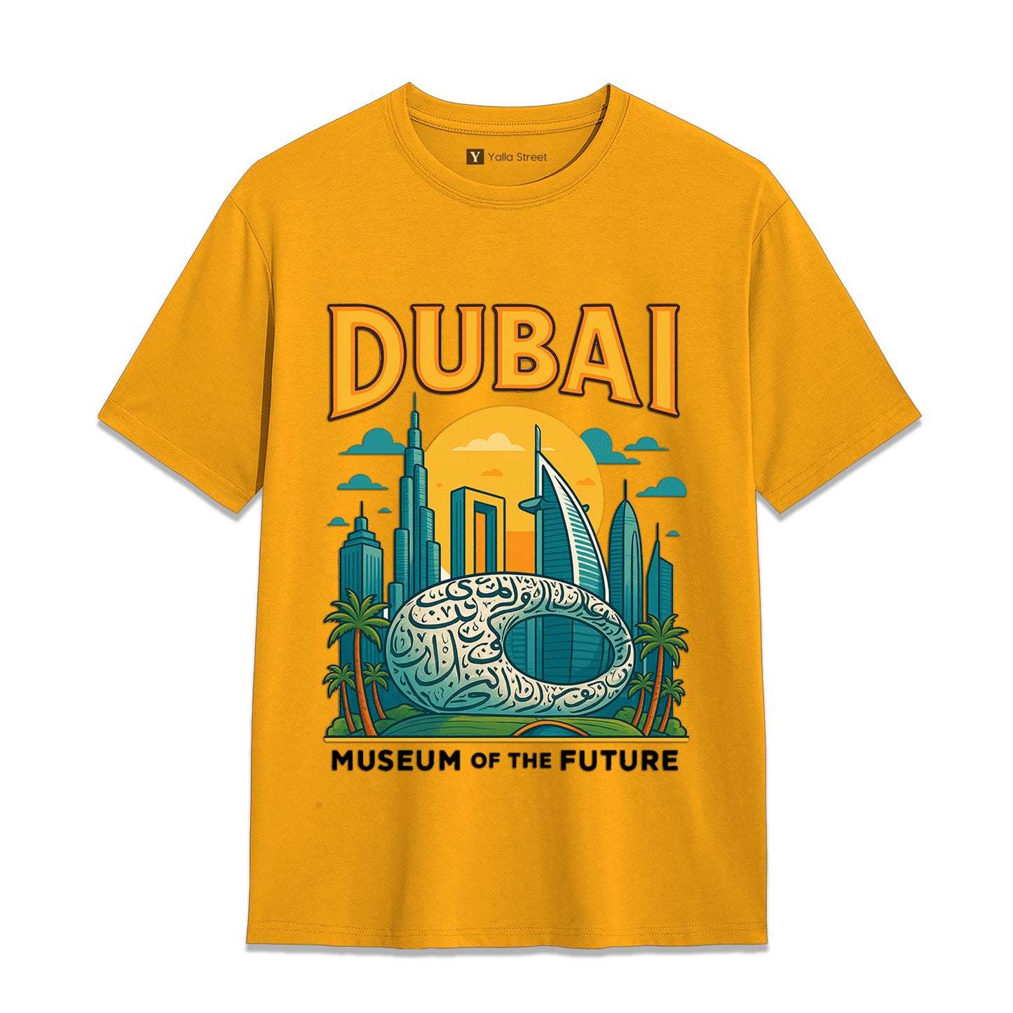 Dubai Skyline T-Shirt – Museum of the Future Graphic Tee 100% Cotton Unisex