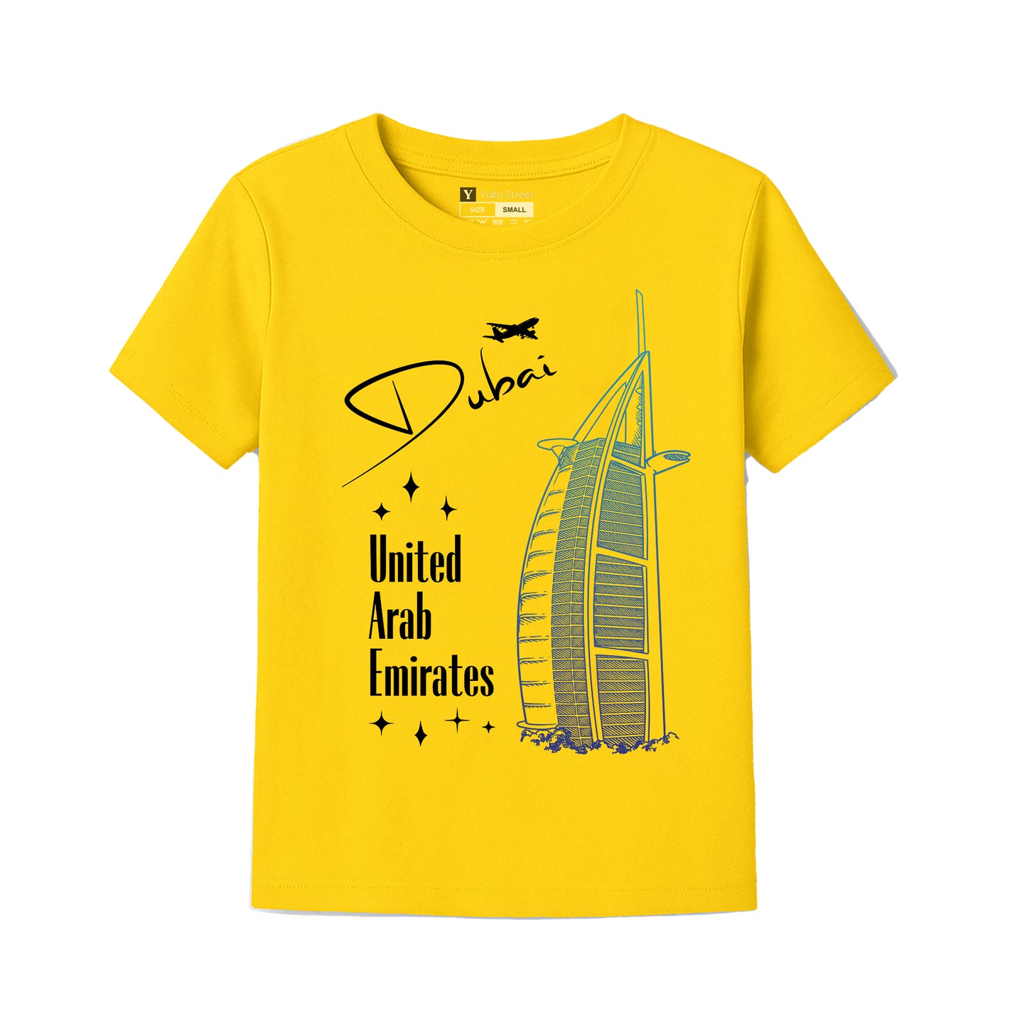 Kids Dubai T-Shirt – Burj Al Arab & UAE Flag Design